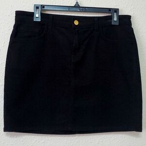 J BRAND GWYNE STLYE SKIRT CORDUROY BLACK MINI WESTERN SIZE 29